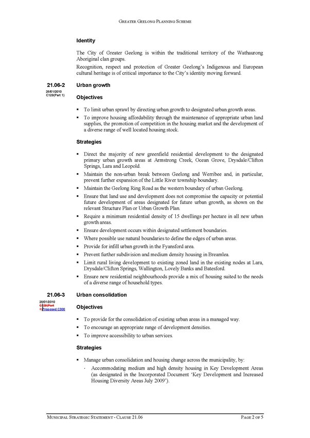 Appendix 11 Updated Clause 21.06 Settlement and Housing - page 2 of 5