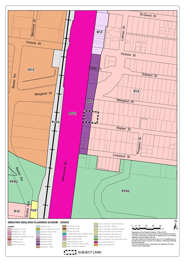 Subject land map