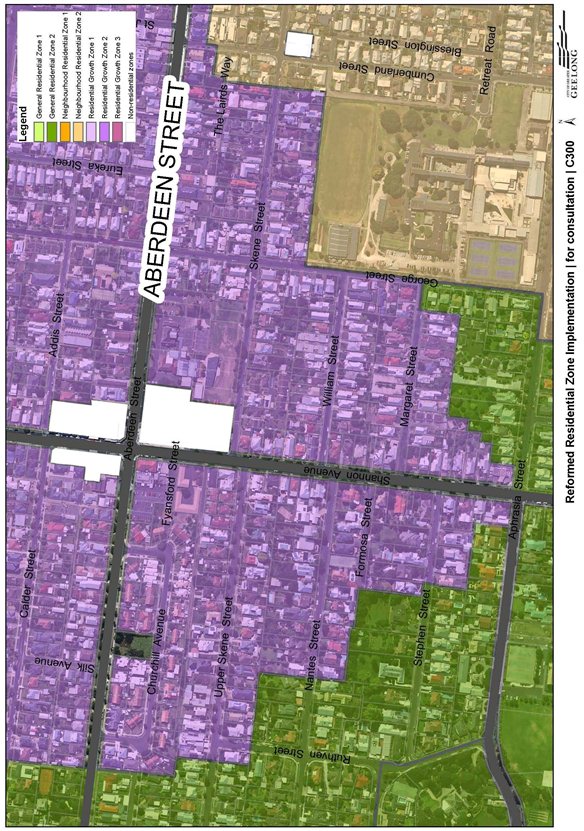 Exhibited zoning for land at Newtown- Aberdeen St/Shannon Avenue Activity Centre