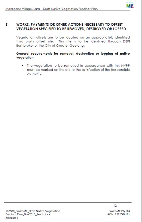 Manzeene Village Lara - Draft Native Vegetation Precinct Plan - Page 12