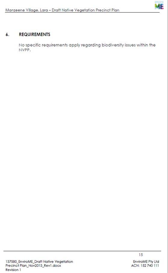 Manzeene Village Lara - Draft Native Vegetation Precinct Plan - Page 15