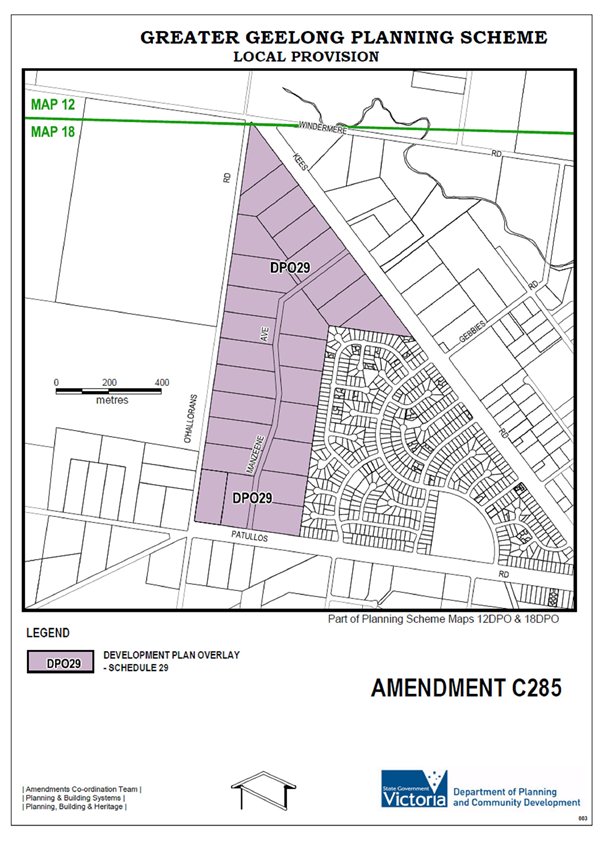 Local Provision - Amendment C285 - Development Plan Overlay (Schedule 29)