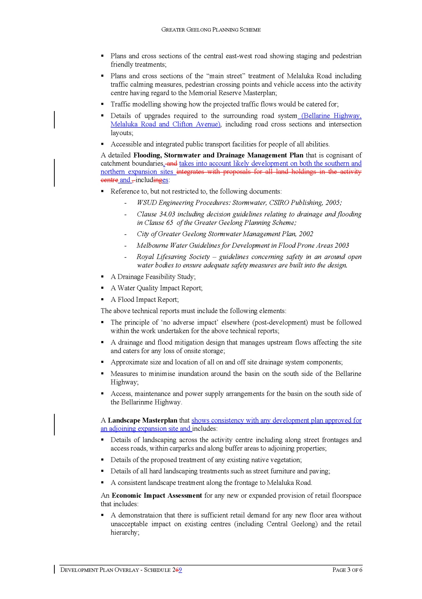 Schedule 28 to the Development Plan Overlay page 3 of 6