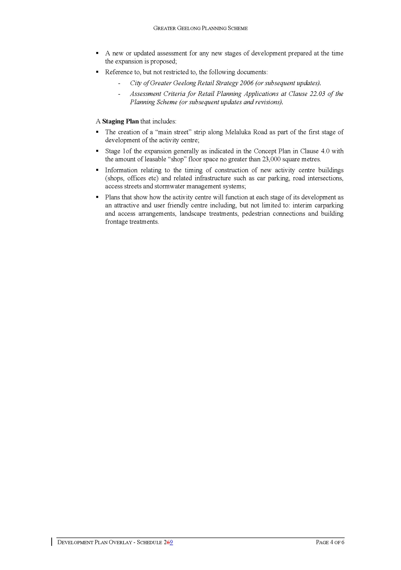 Schedule 28 to the Development Plan Overlay page 4 of 6