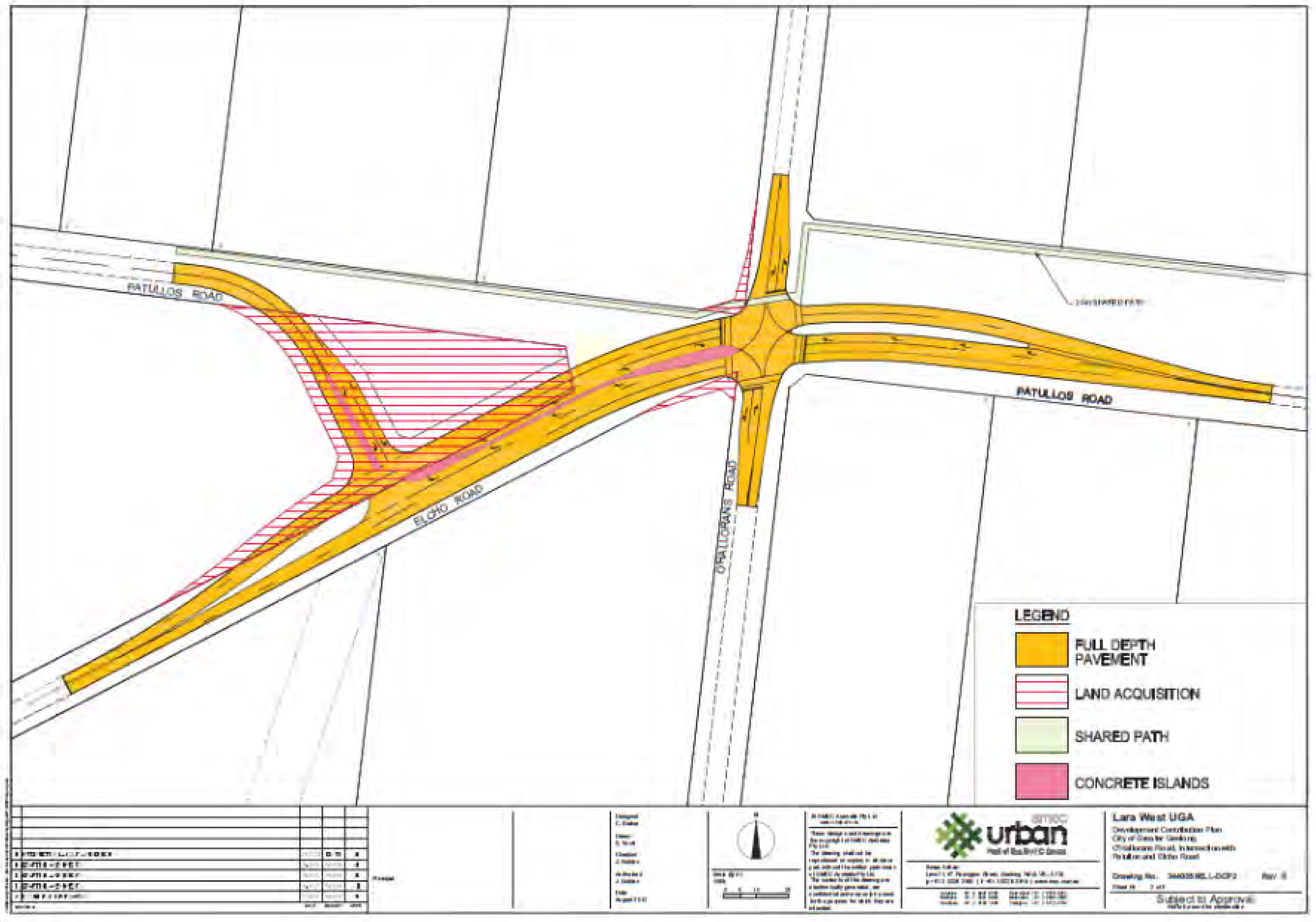 Patullos/ Elcho/ O’Hallorans Road  Intersection Design, Lara West Development Contributions Plan, September 2013