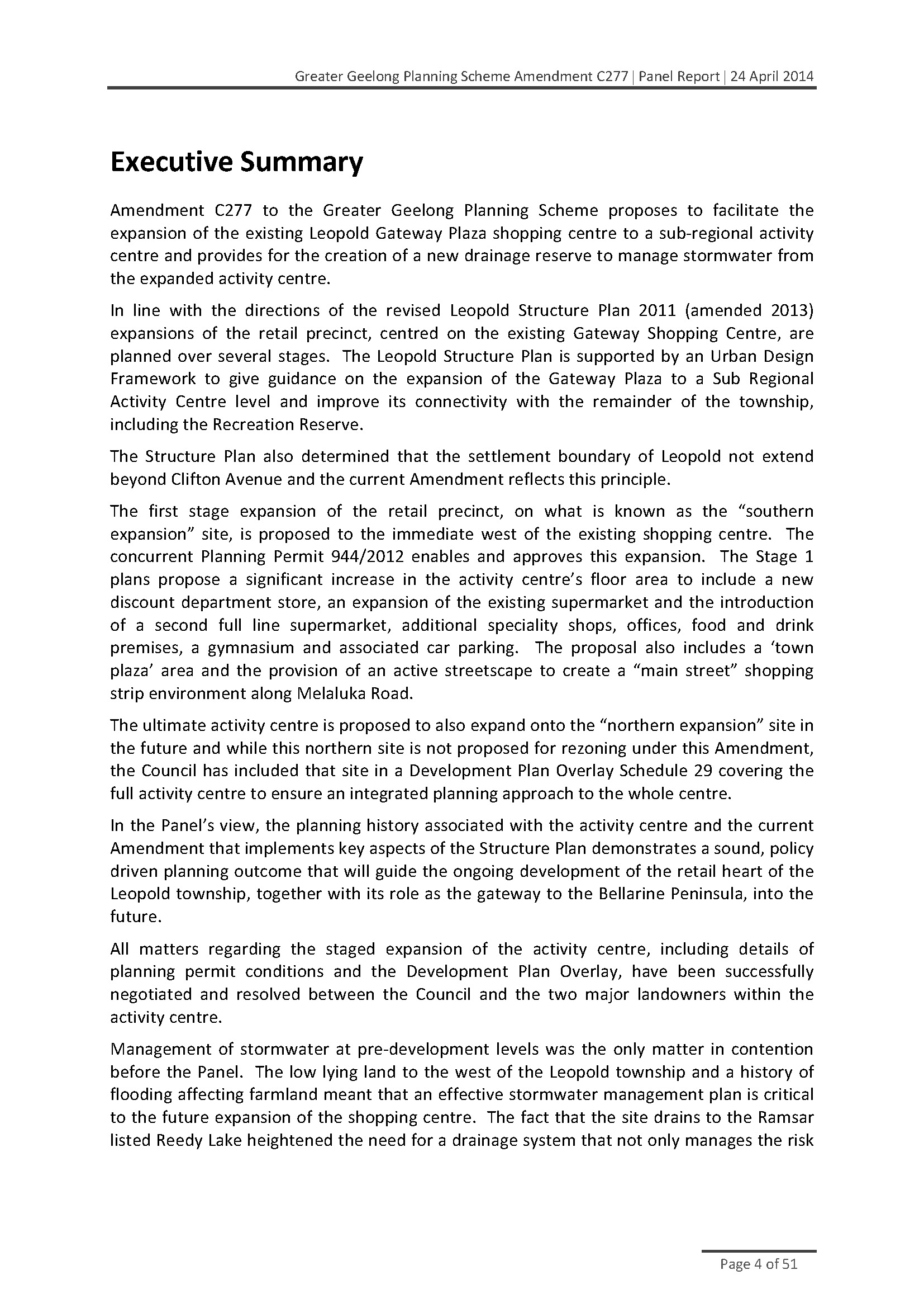 Executive summary - page 4 of 51
