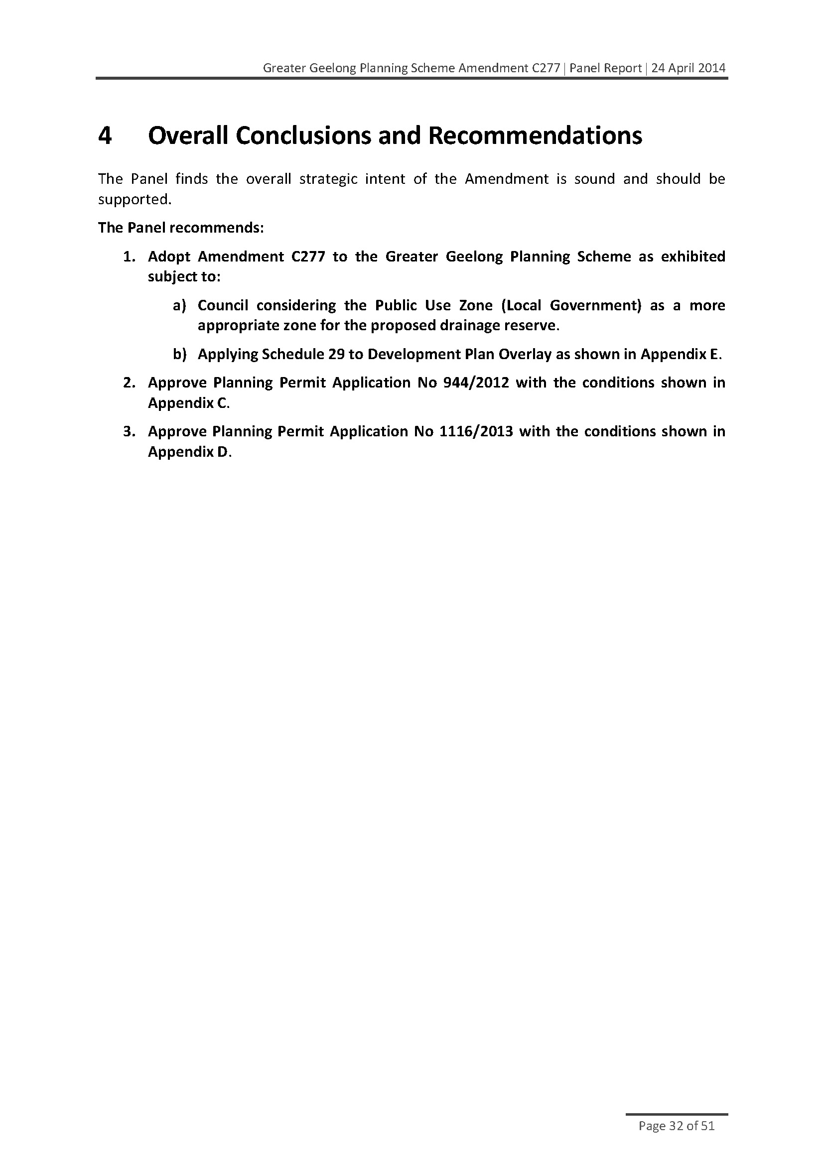 Overall conclusions and recommendations - page 32 of 51