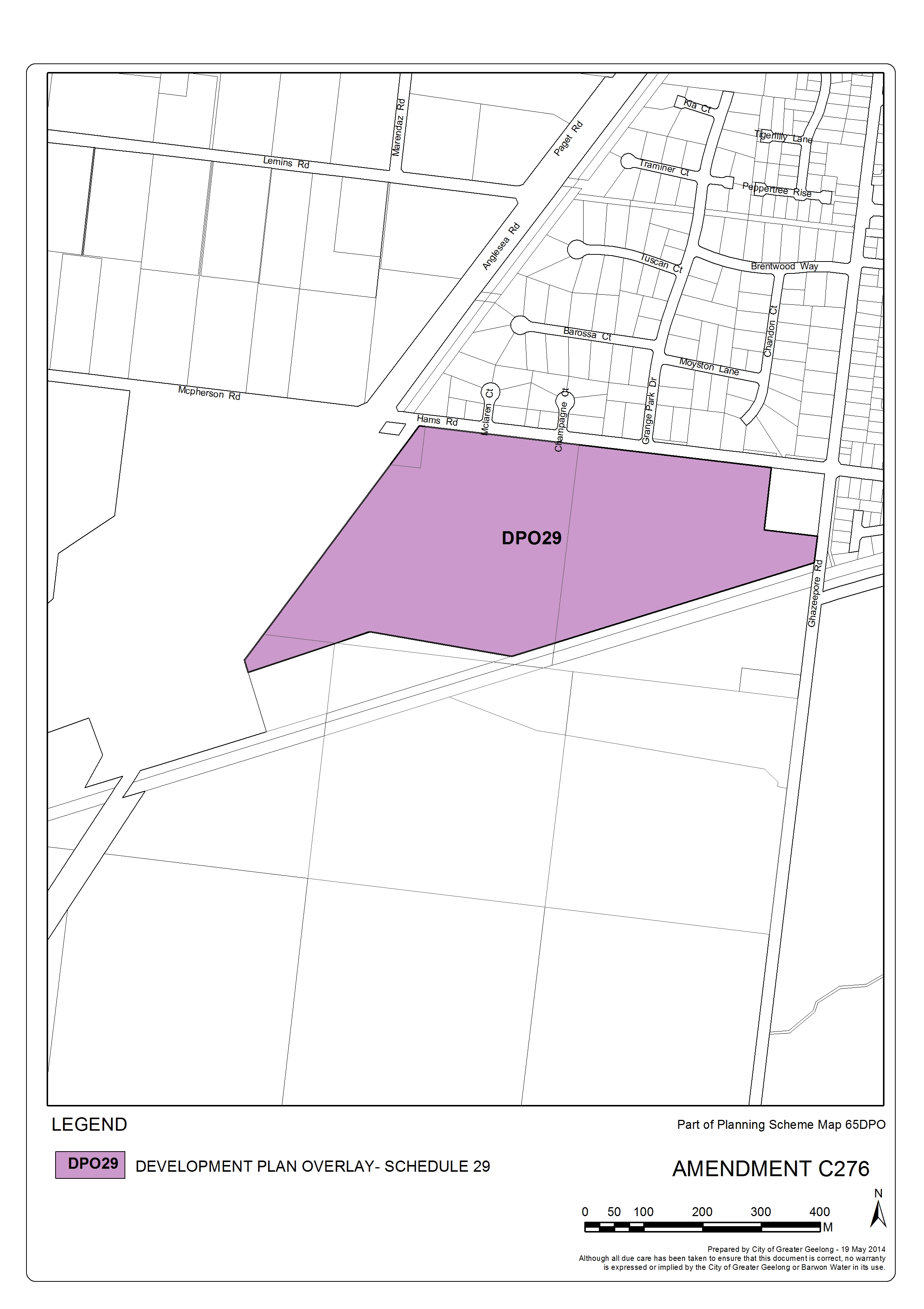 Proposed Development Plan Overlay