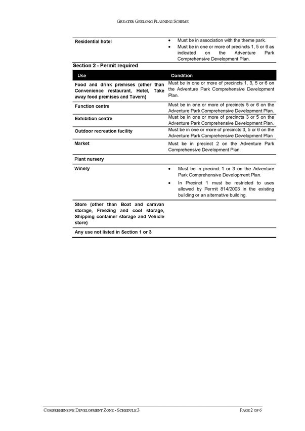 Schedule 3 to the  Comprehensive Development Aone - Page 2 of 6