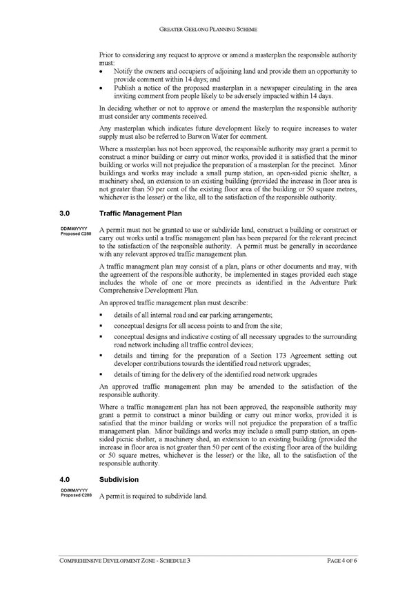 Schedule 3 to the  Comprehensive Development Aone - Page 4 of 6