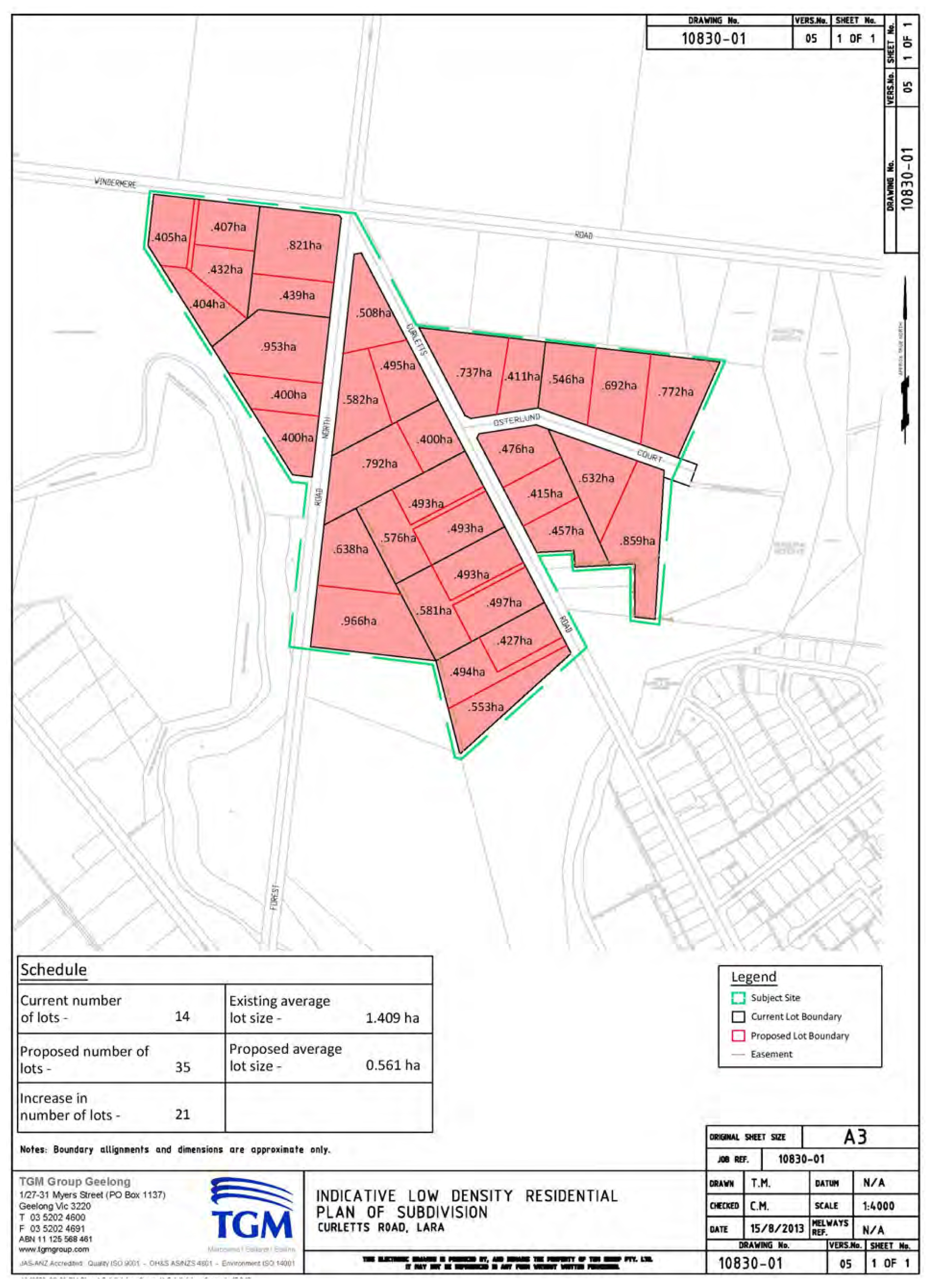 Curletts Road area- Indicative Plan Subdivision layout