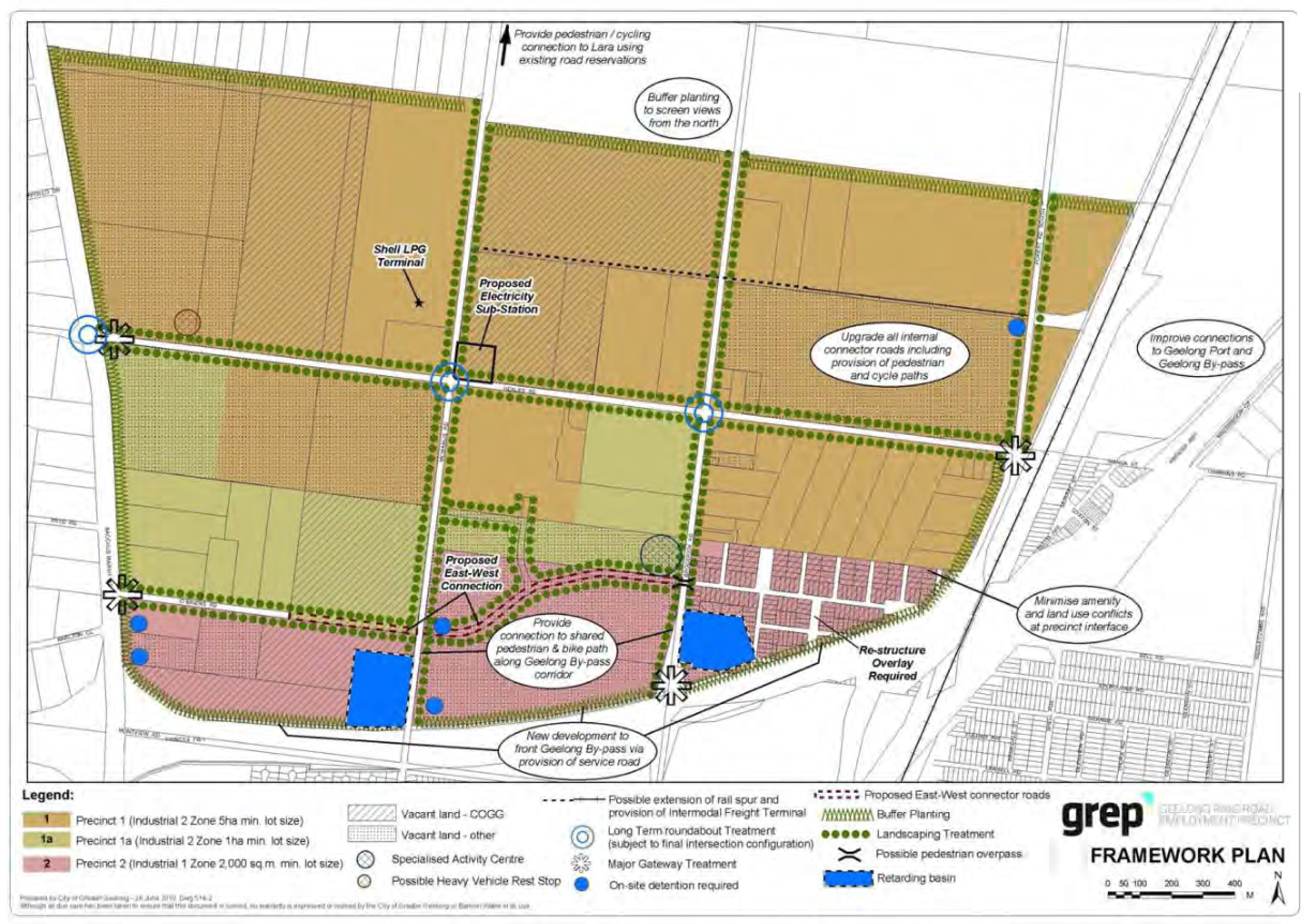 Geelong Ring Road Employment Precinct Framework Plan map