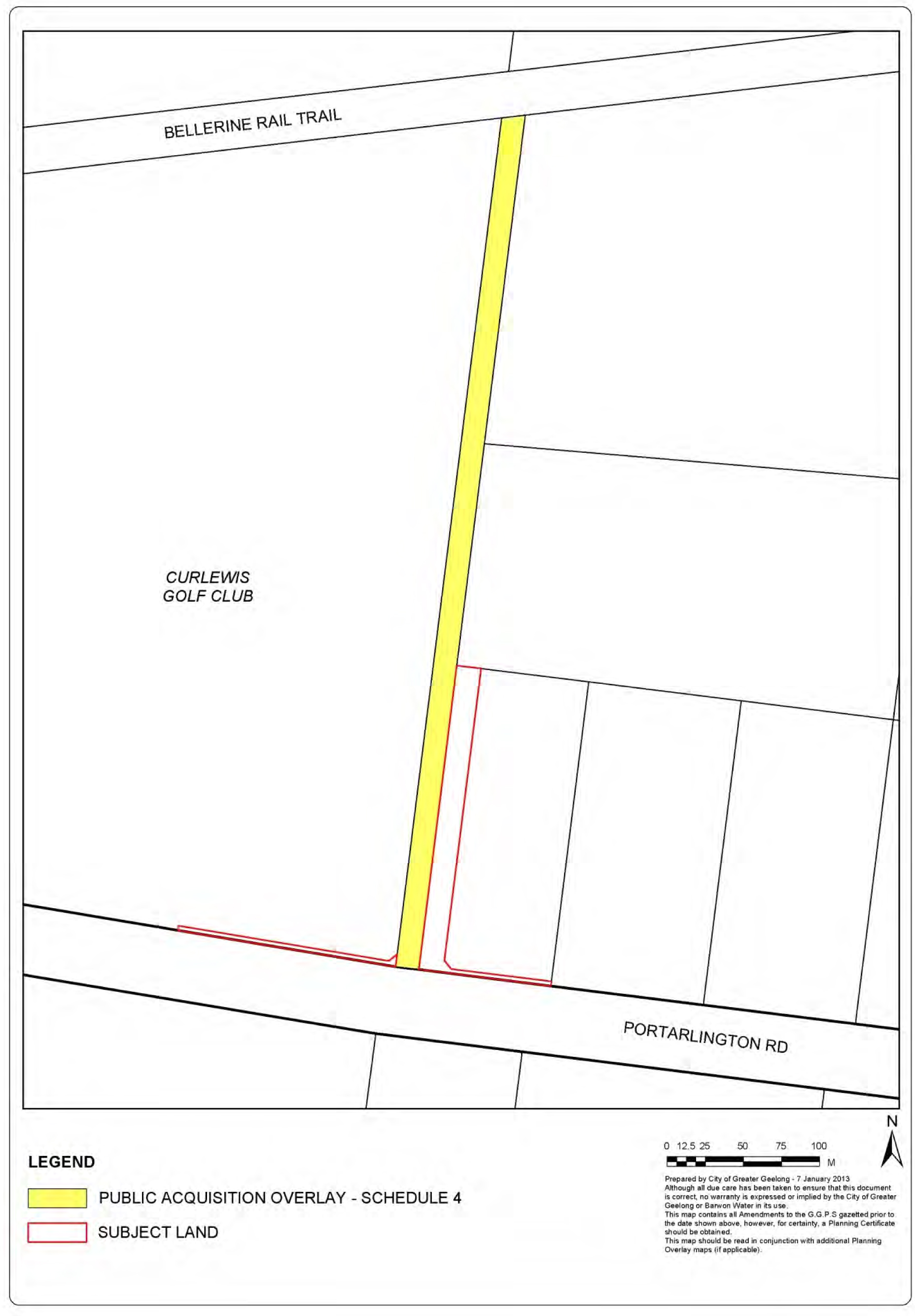 Proposed PAO4 in red outline (existing PAO4 shown in yellow)
