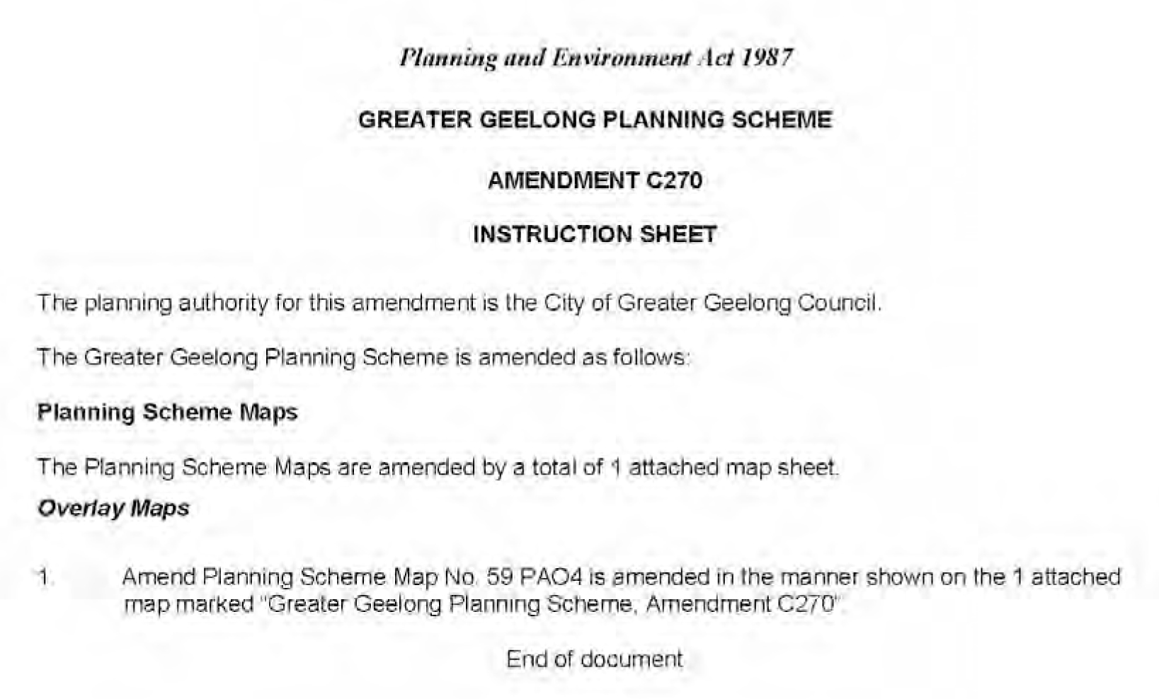 Amendment documents