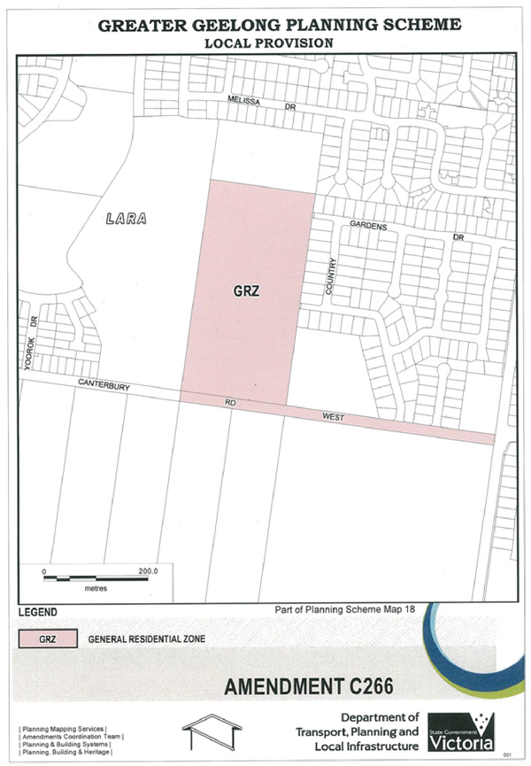 Map showing General Residential Zone