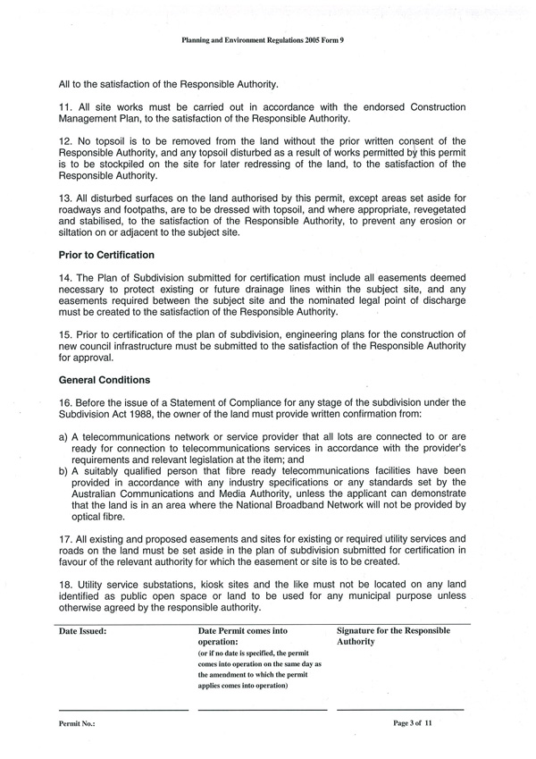 Planning Permit No: 780/2013 - Page 3 of 11