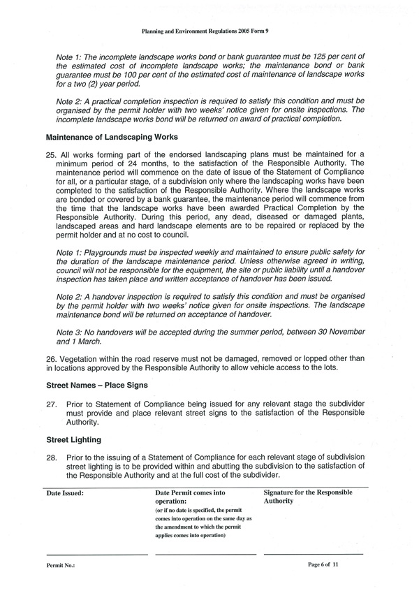 Planning Permit No: 780/2013 - Page 6 of 11