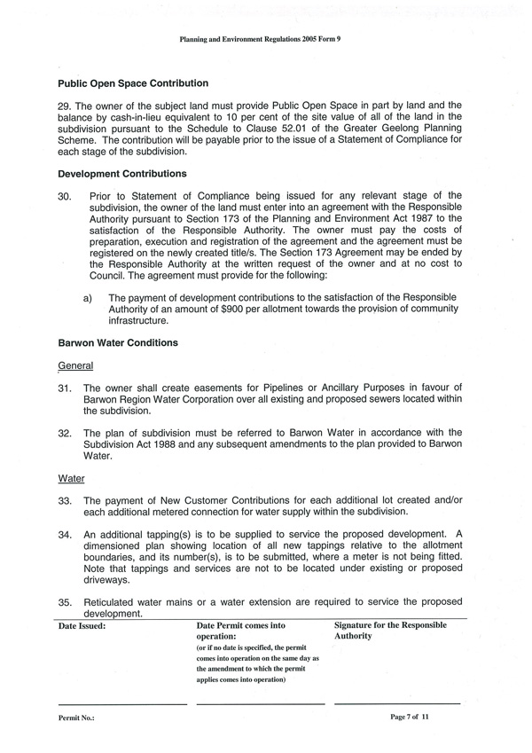 Planning Permit No: 780/2013 - Page 7 of 11
