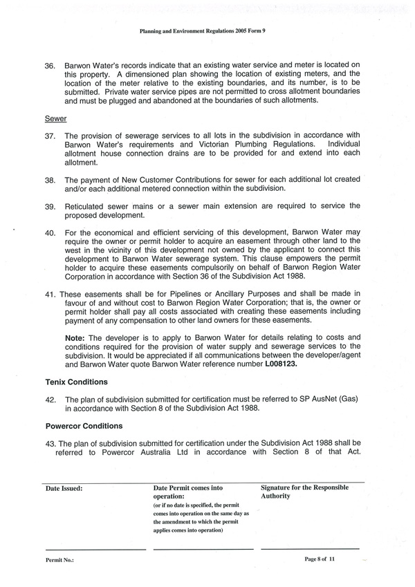 Planning Permit No: 780/2013 - Page 8 of 11