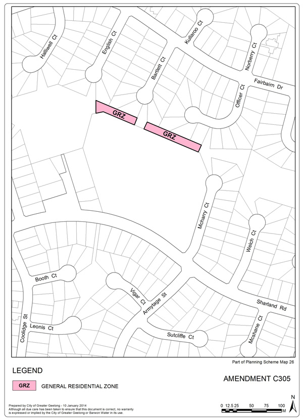Proposed rezoning map