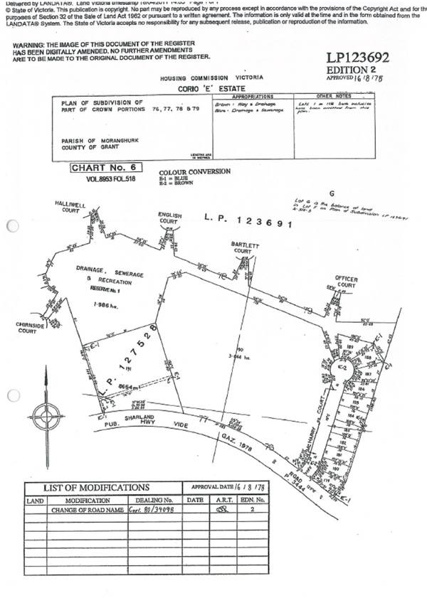 Connections Park, Corio, Land Title - Title search - page 2 of 2