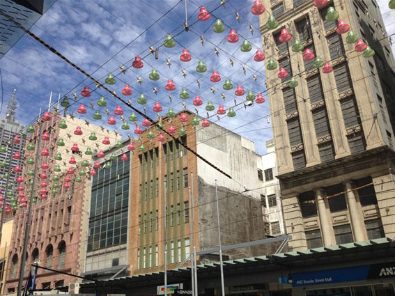 Bourke Street Mall Catenary Lighting Example