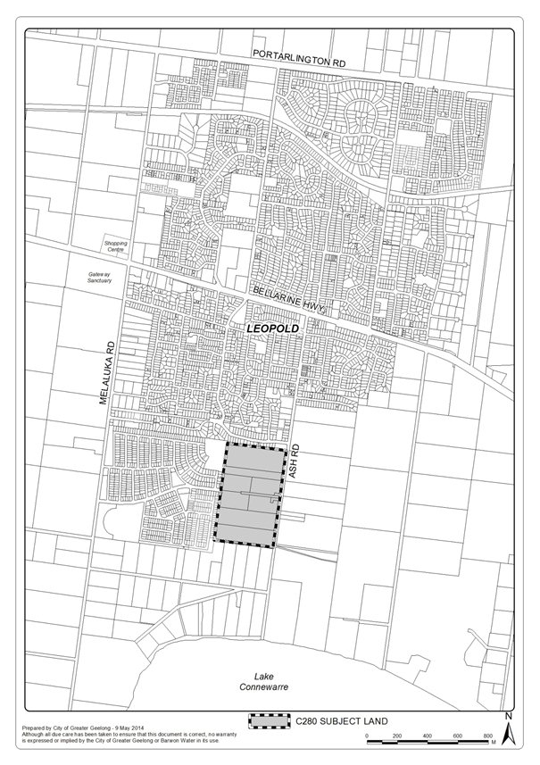 Subject land - Locality Plan