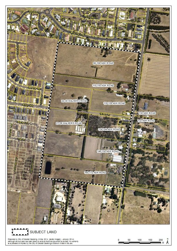 Subject land - Aerial Plan