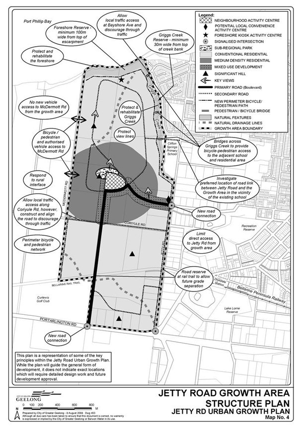 Jetty Road Urban Growth Plan map