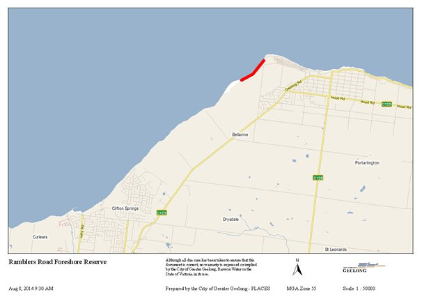 Ramblers Road Foreshore map