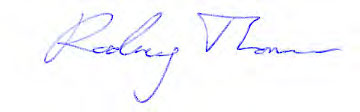 Signature of rodney Thomas