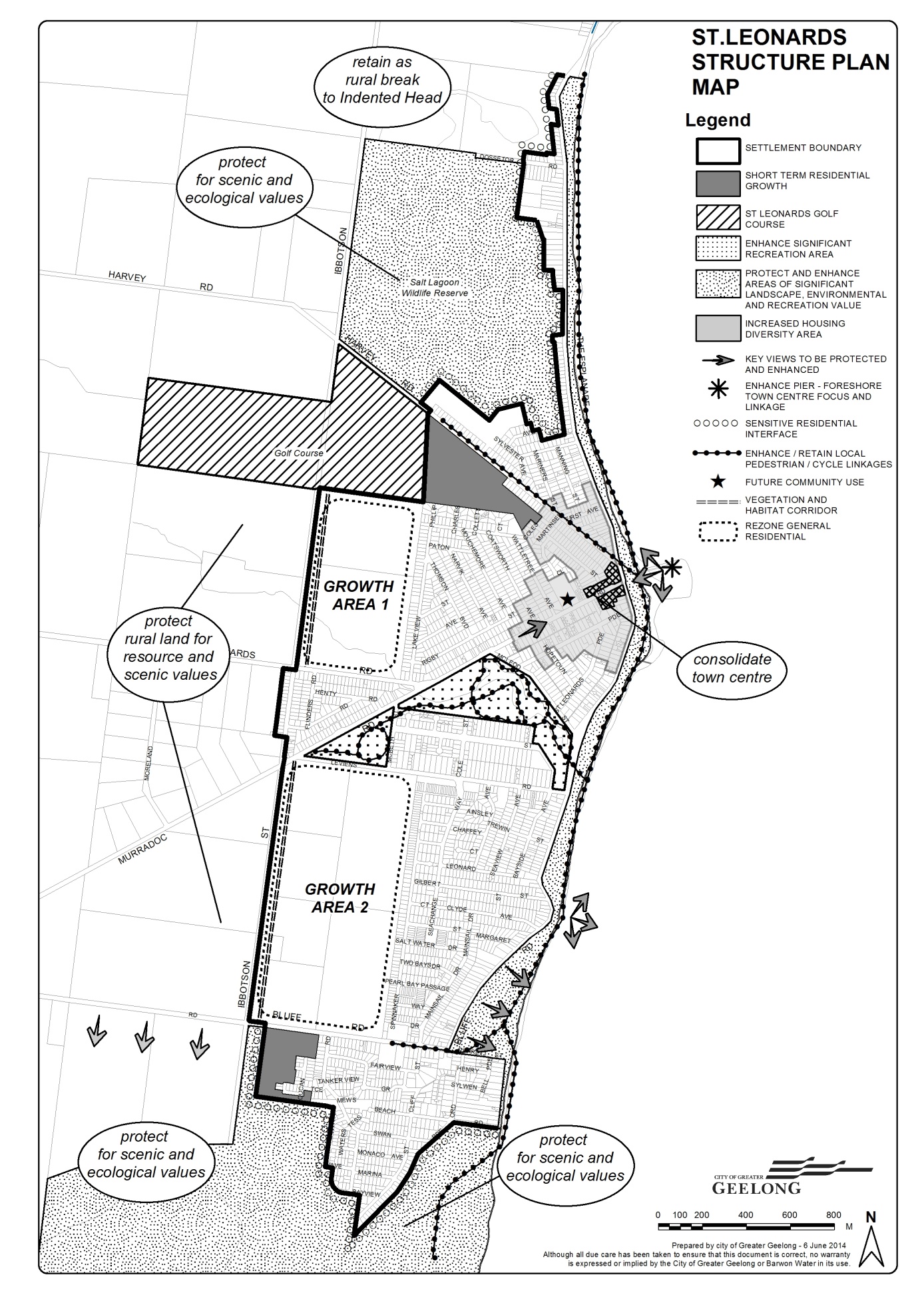 Exhibited St Leonards Structure Plan Map