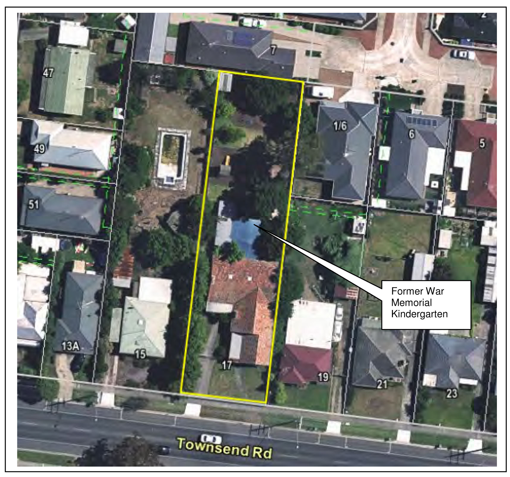 Aerial Image of 17 Townsend Road Whittington