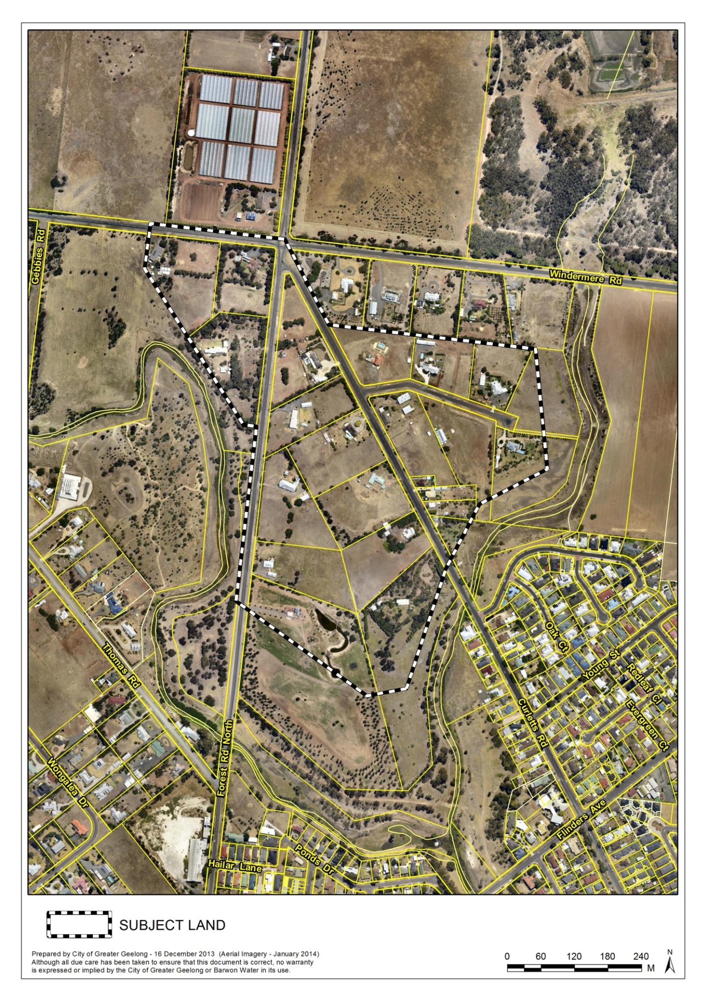 Area covered by Amendment C306 (as exhibited)