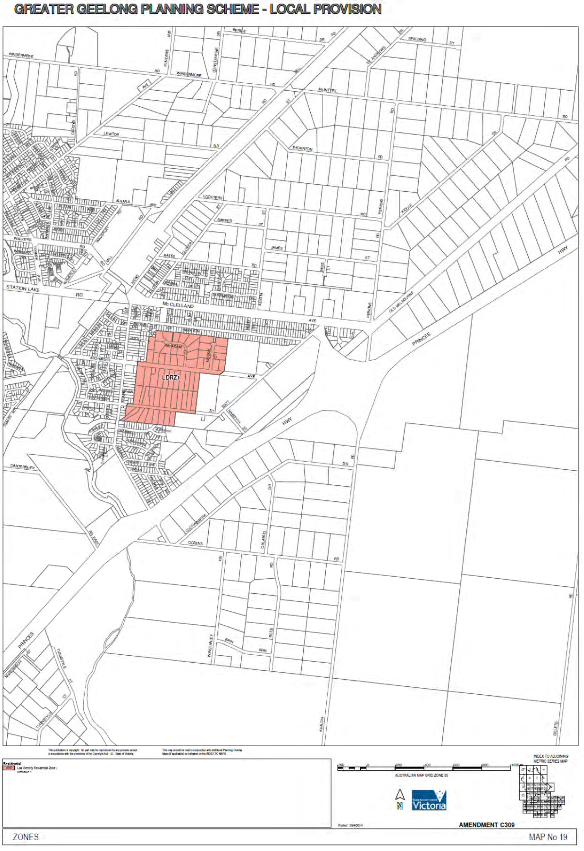 Greater Geelong Planning Scheme - Local Provision - Map No. 19