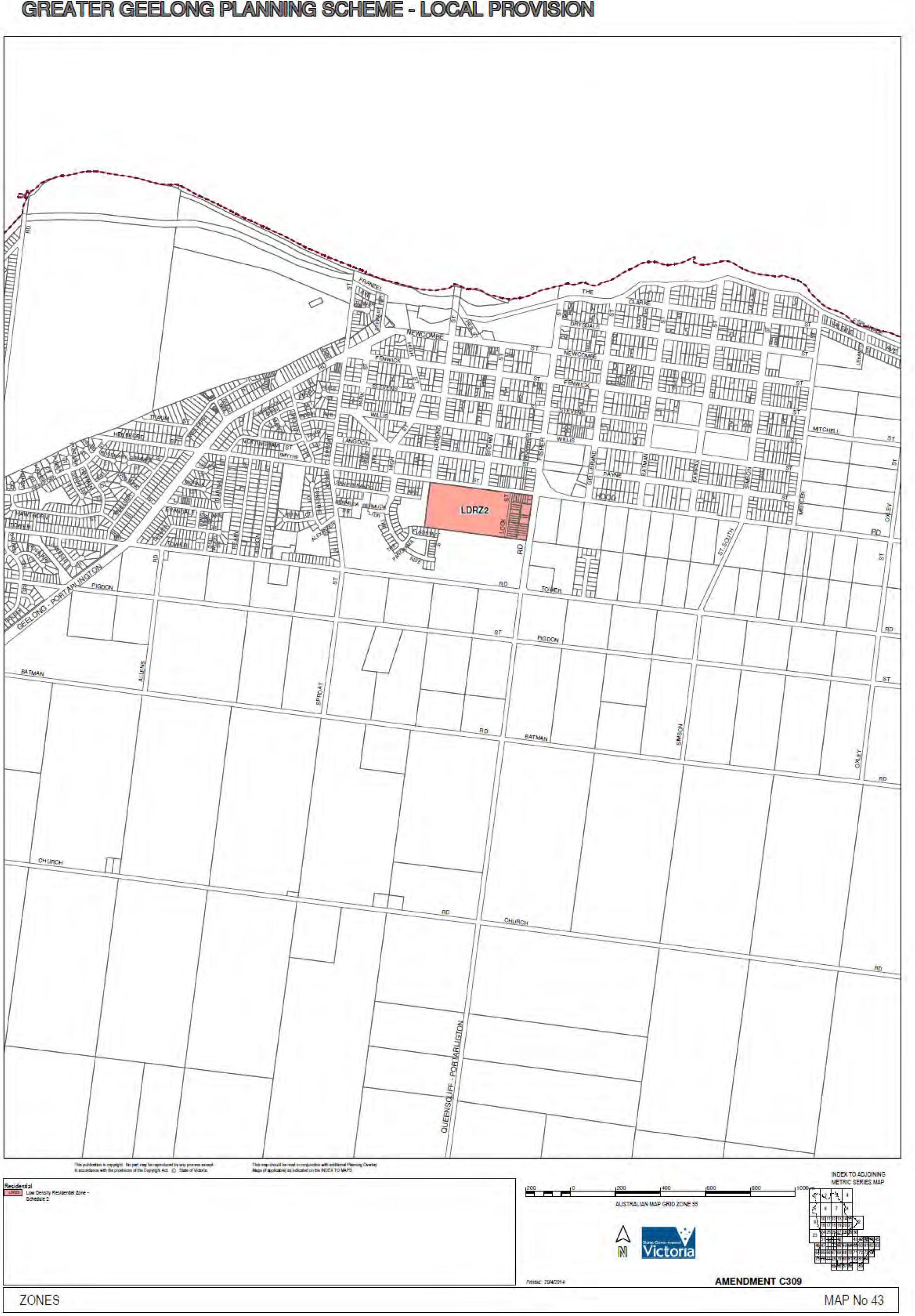 Greater Geelong Planning Scheme - Local Provision - Map No. 43