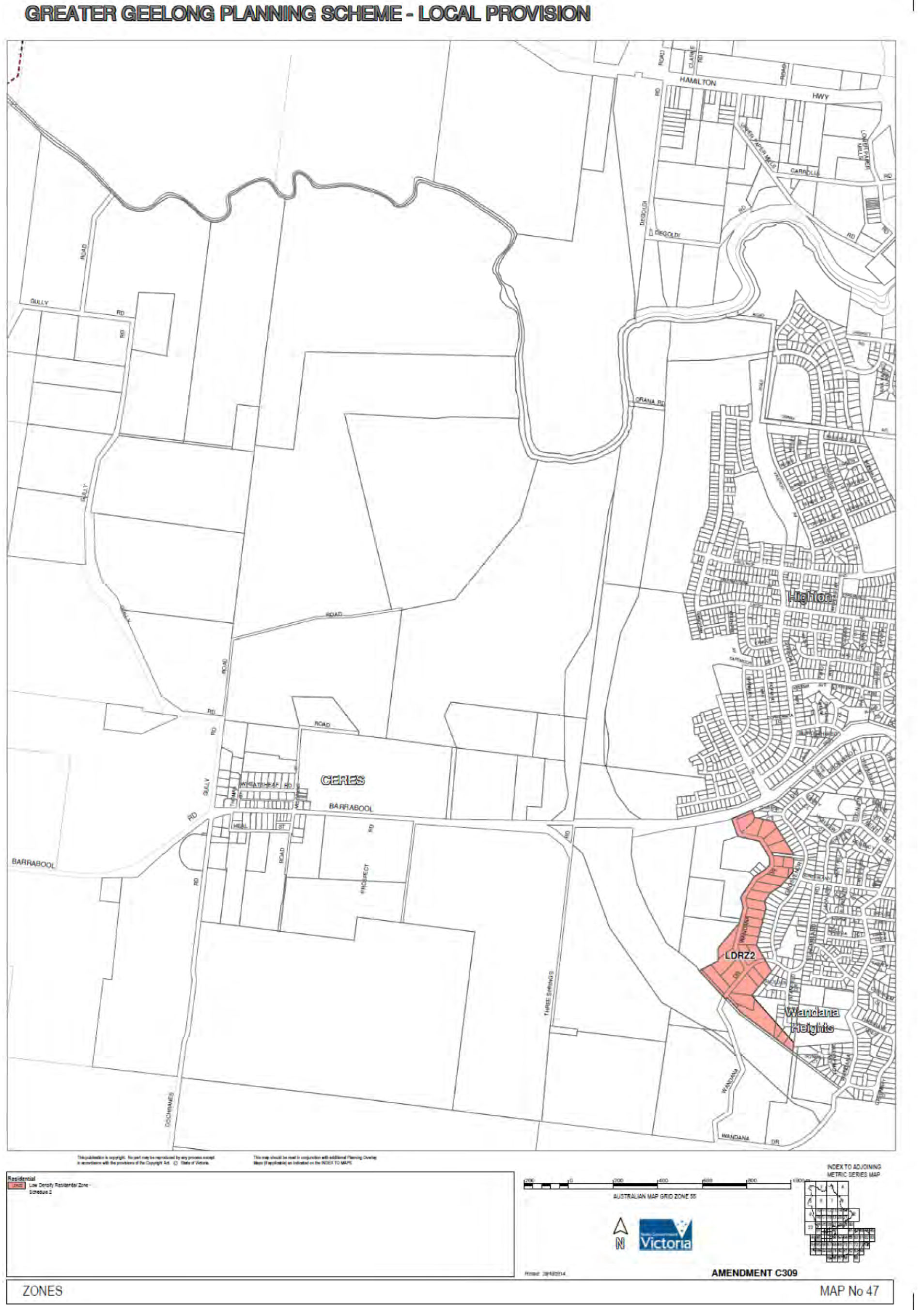 Greater Geelong Planning Scheme - Local Provision - Map No. 47