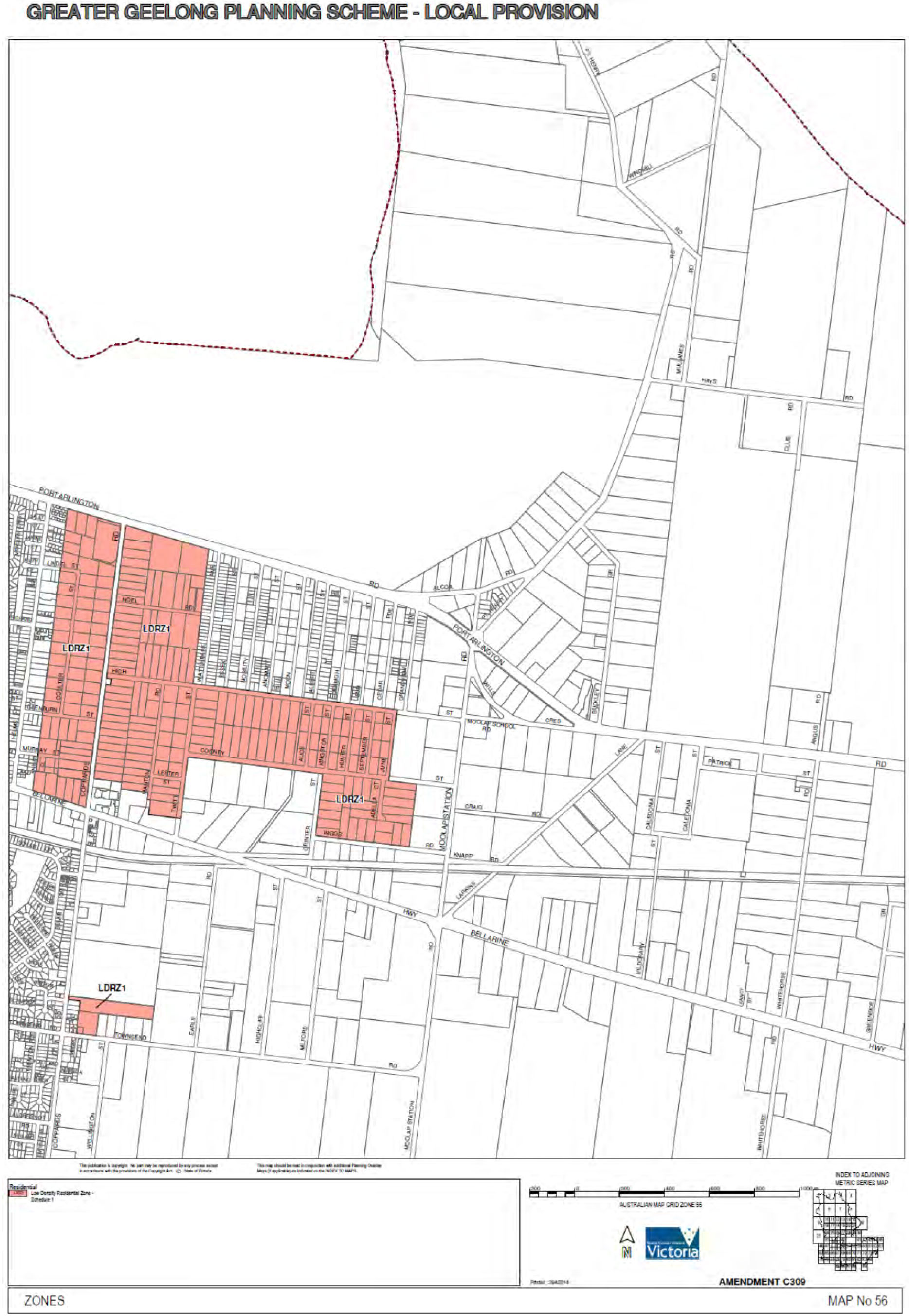Greater Geelong Planning Scheme - Local Provision - Map No. 56