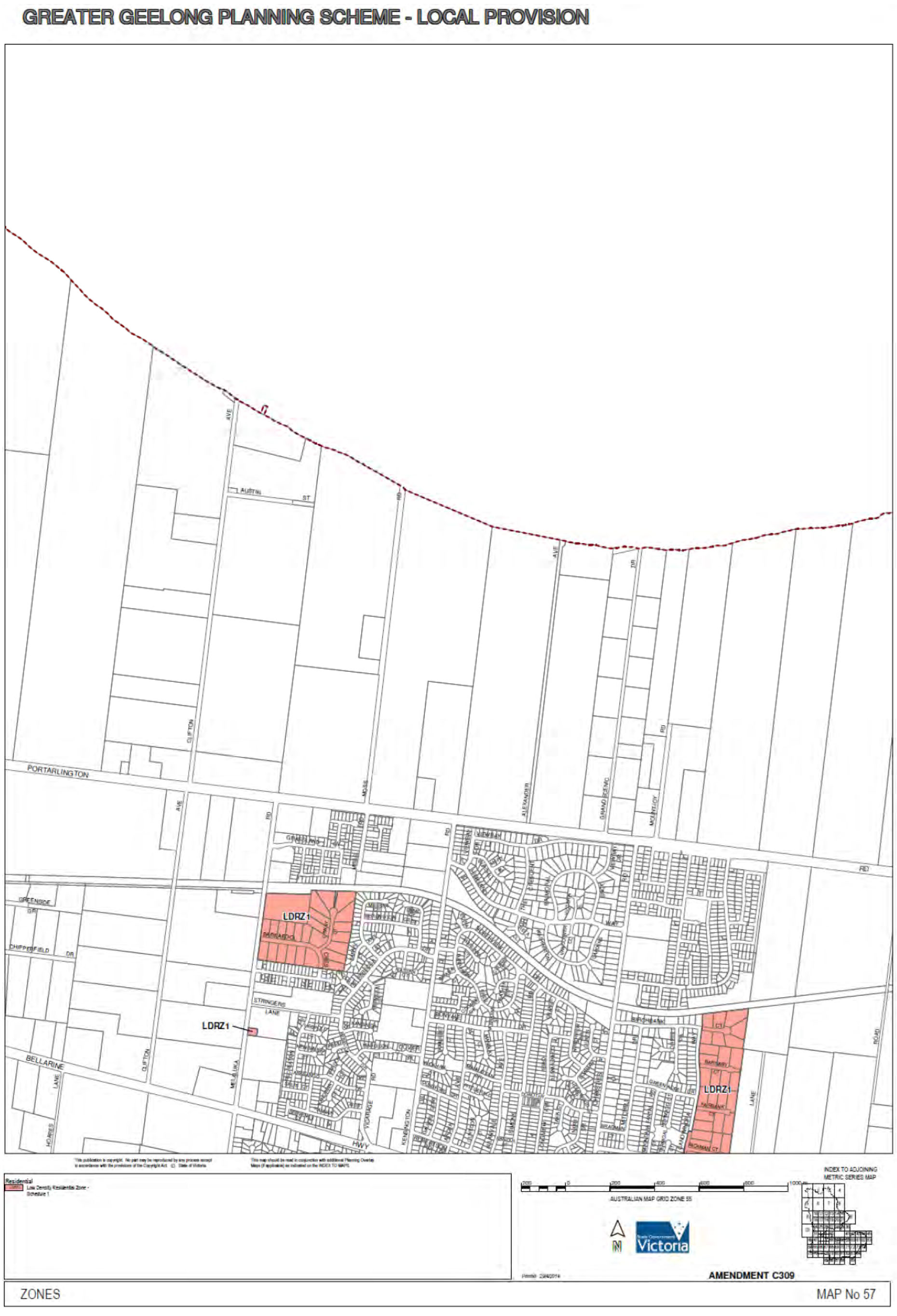 Greater Geelong Planning Scheme - Local Provision - Map No. 57