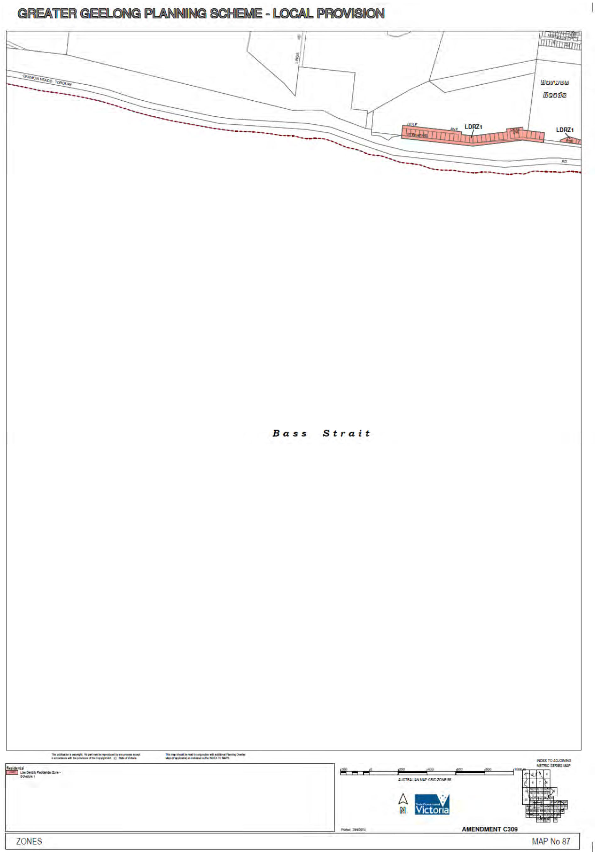 Greater Geelong Planning Scheme - Local Provision - Map No. 87