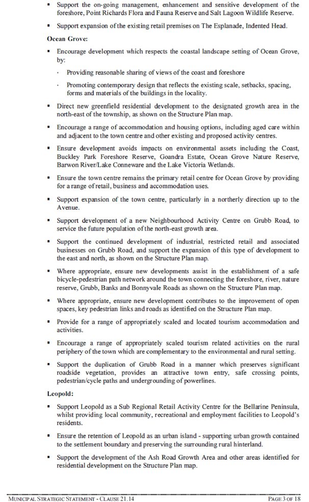 Municipal Strategic Statement - clause 21.14 - Page 3 of 18