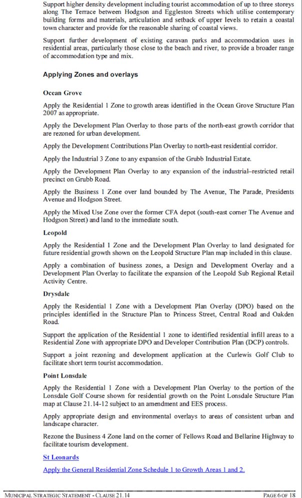 Municipal Strategic Statement - clause 21.14 - Page 6 of 18