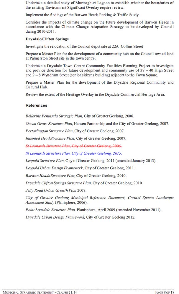 Municipal Strategic Statement - clause 21.14 - Page 8 of 18