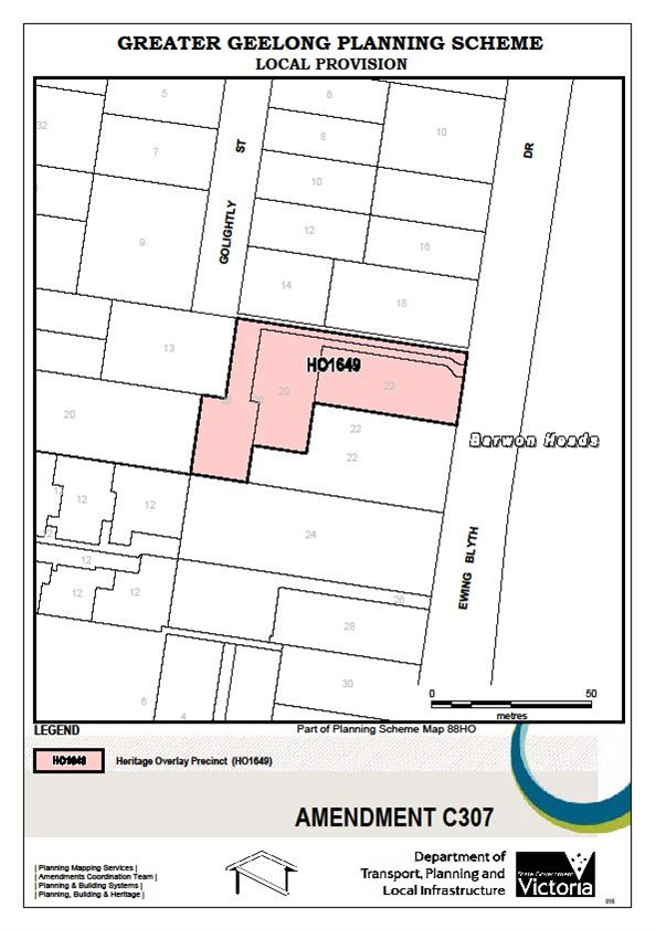 Amendment C307 - Heritage Overlay Precinct (HO1649) - Part of Planning Scheme Map 88HO