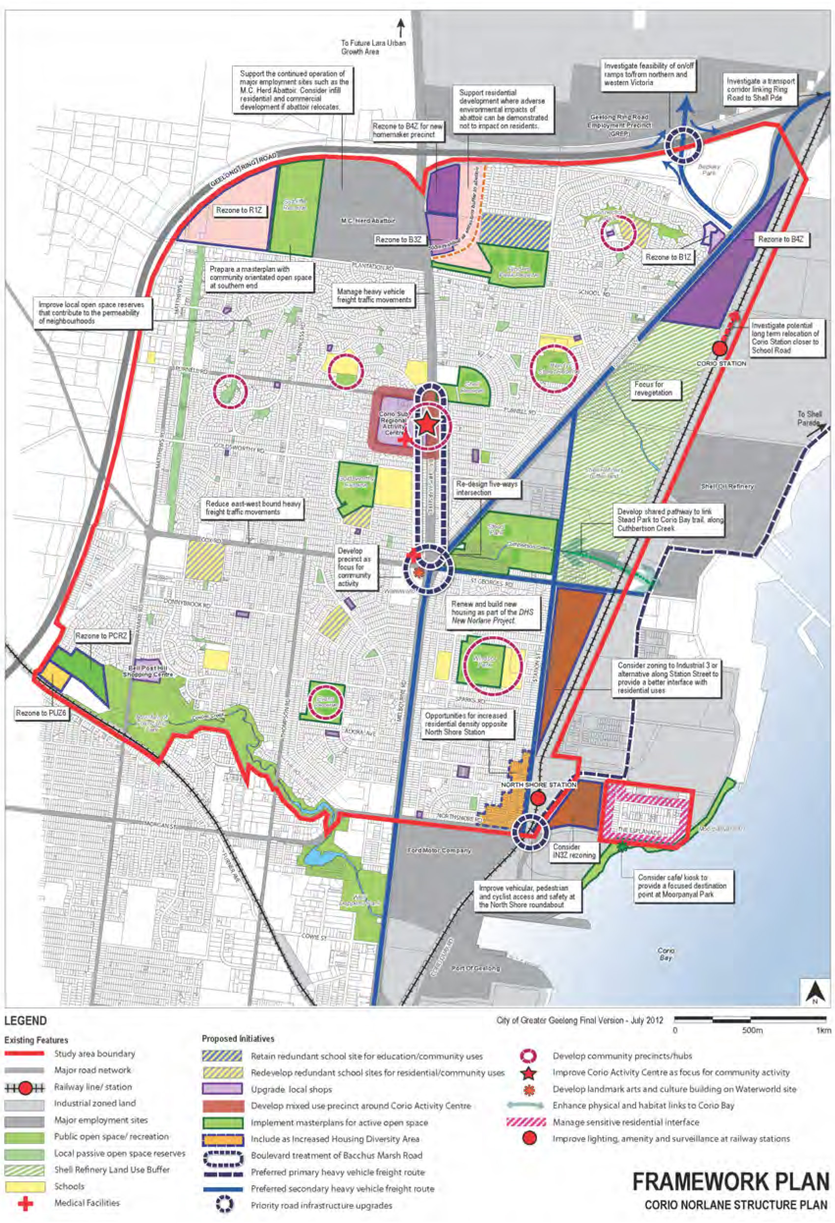 Framework Plan - Corio Norlane Sgtructure Plan - map 2