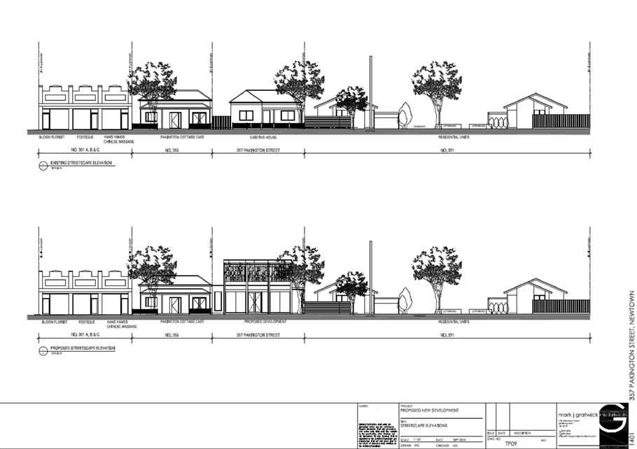 Proposed streetscapes
