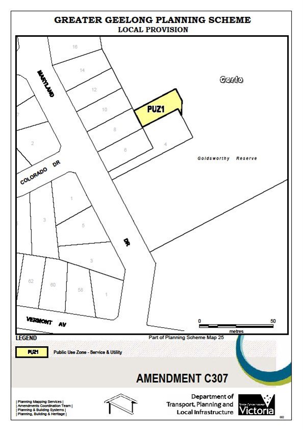 Amendment C307 - Public Use Zone - Service and Utility - Part of Planning Scheme Map 25