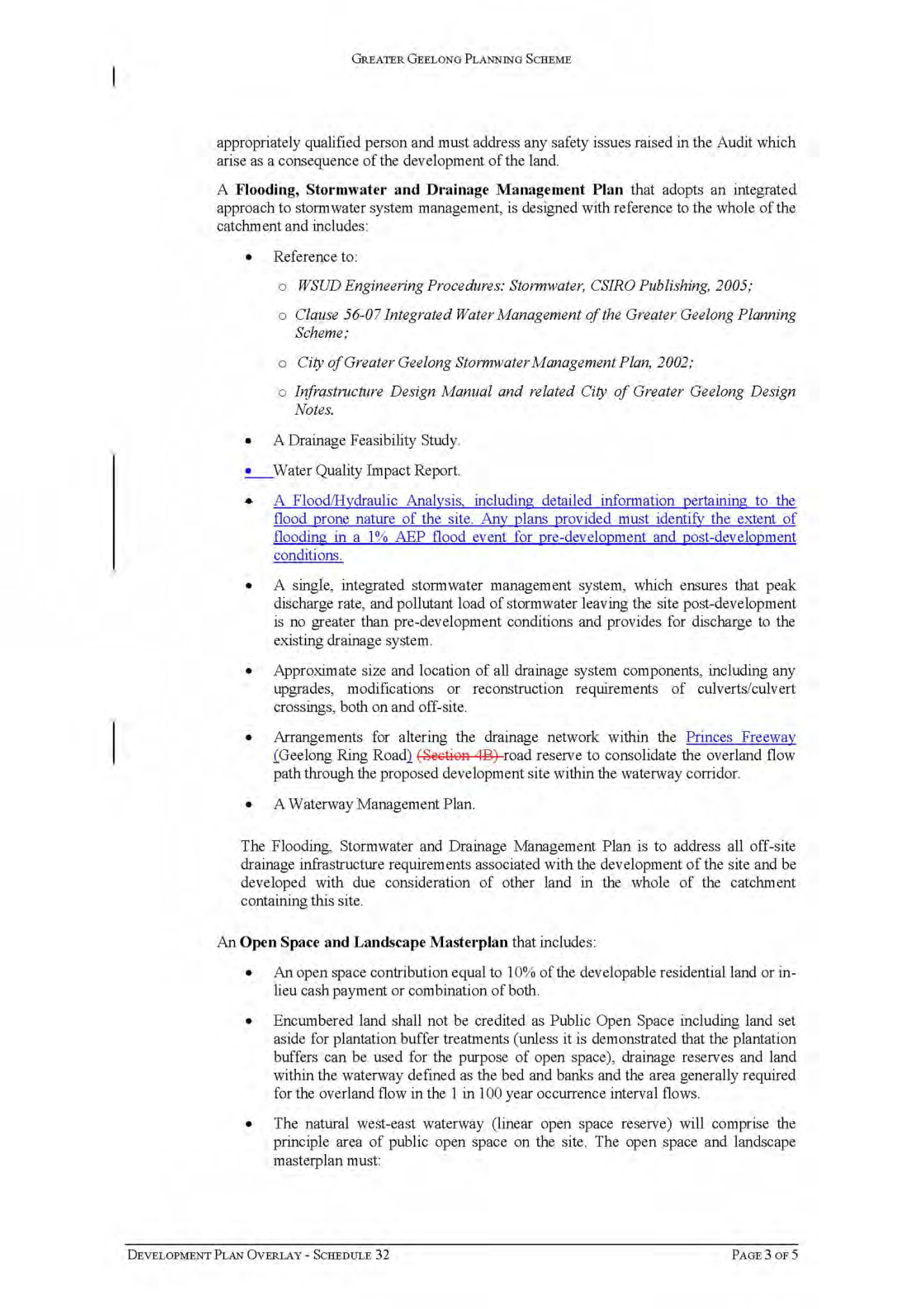 Updated Development Plan Overlay Schedule - Page 3 of 5
