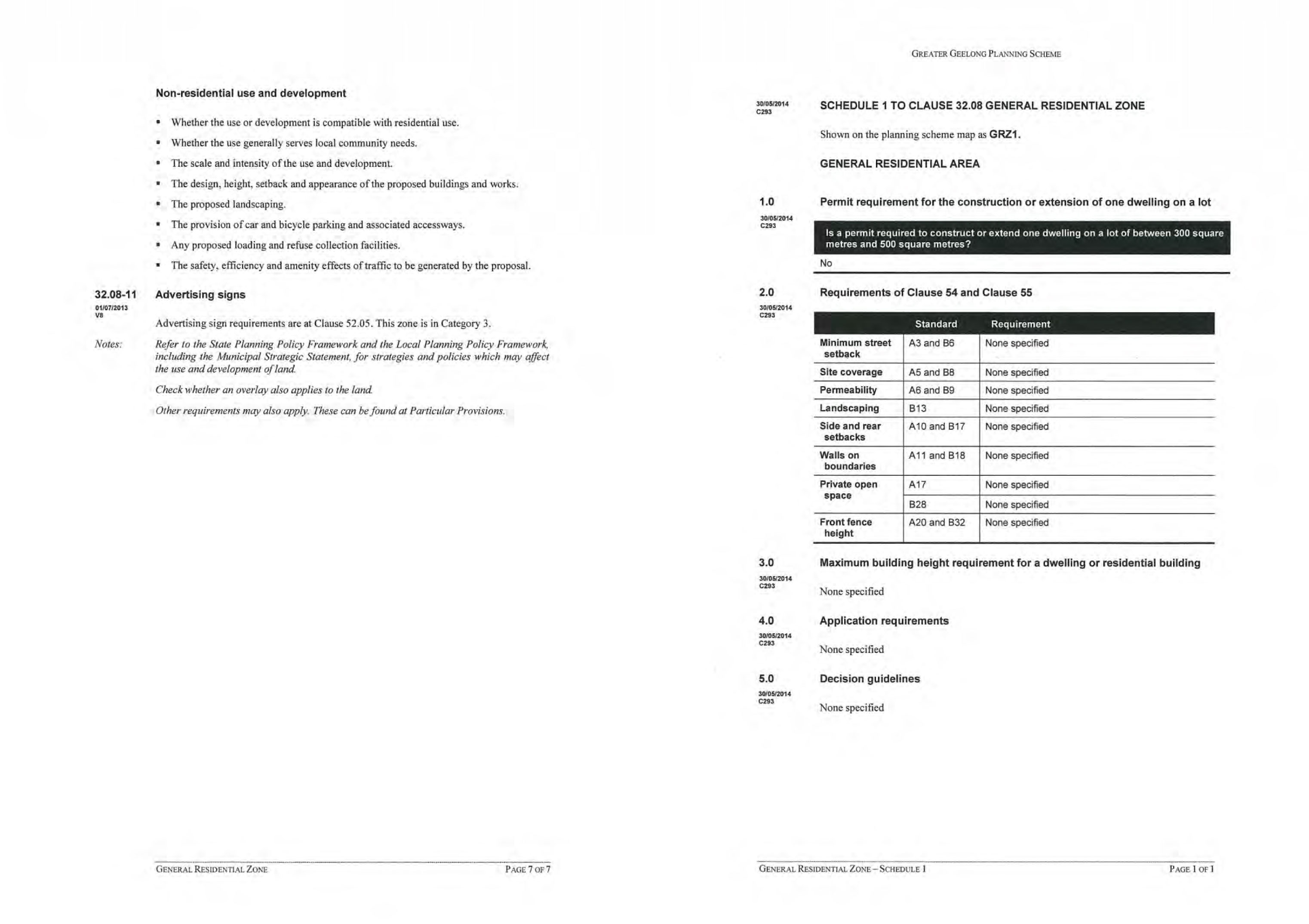 General Residential Zone - Page 5 and 6 of 7