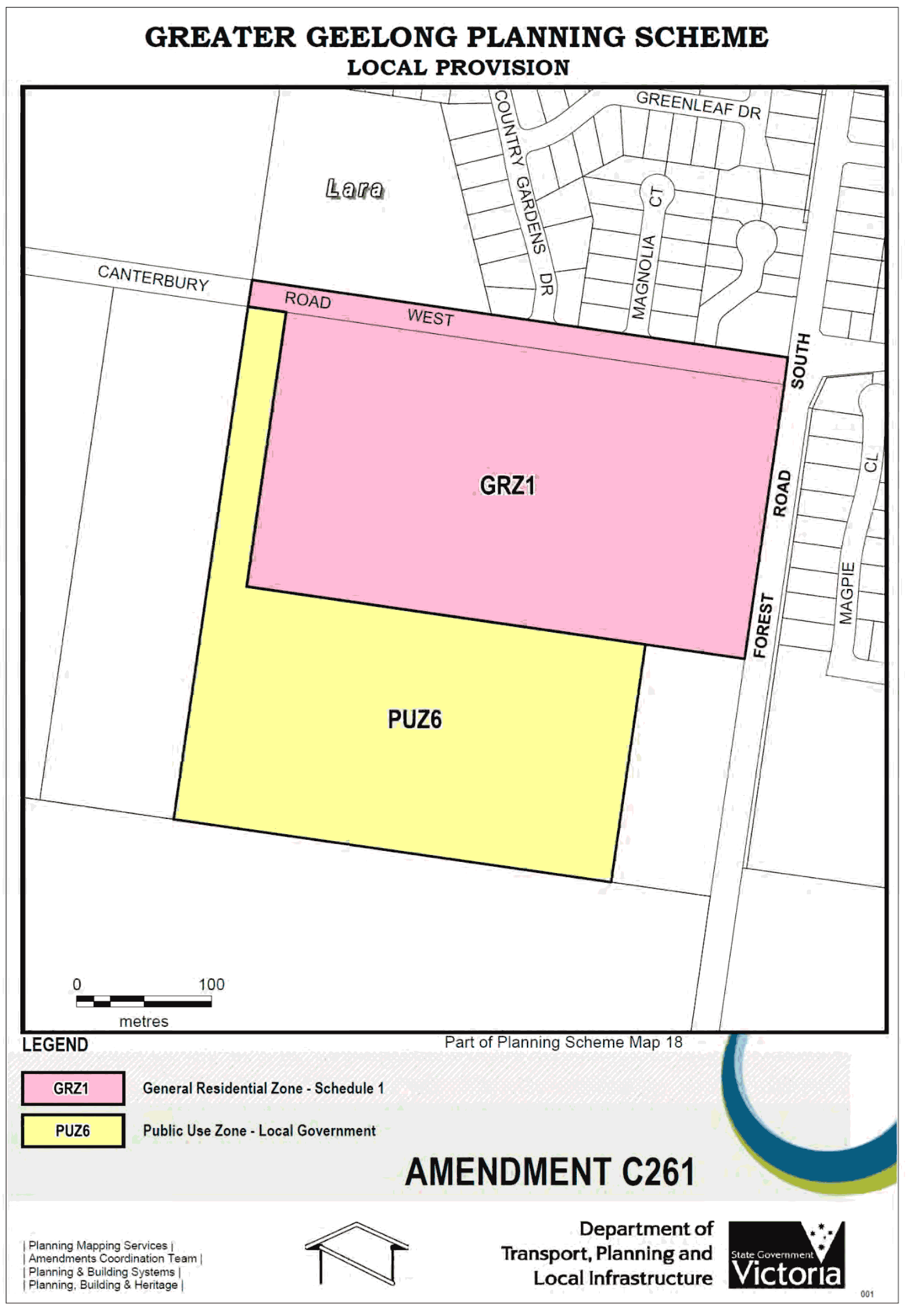 Amendment C261: General Residential Zone = Schedule 1 and Public Use Zone - local government